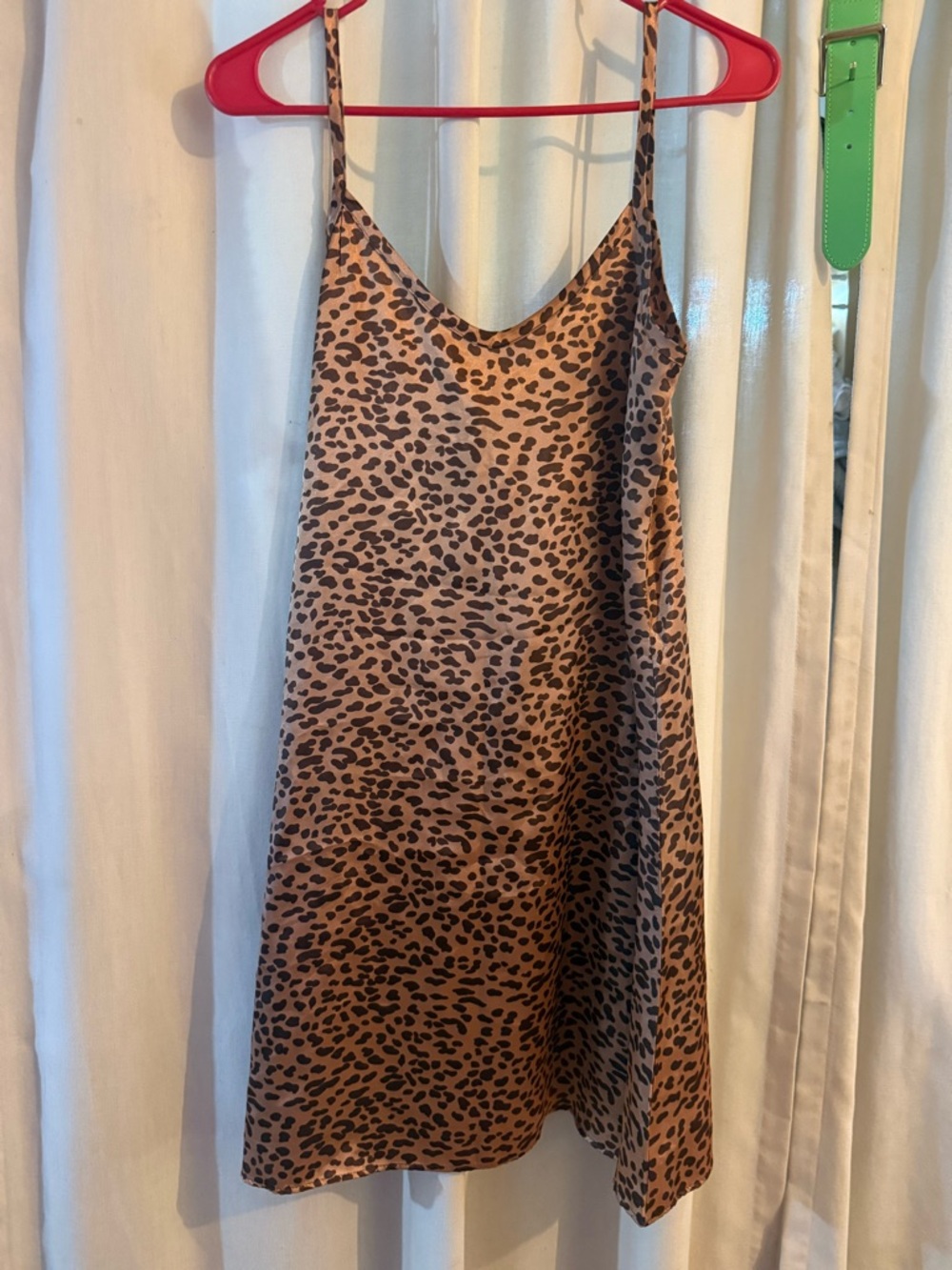 V Wear vintage Leopard Print Slip Dress - Brown